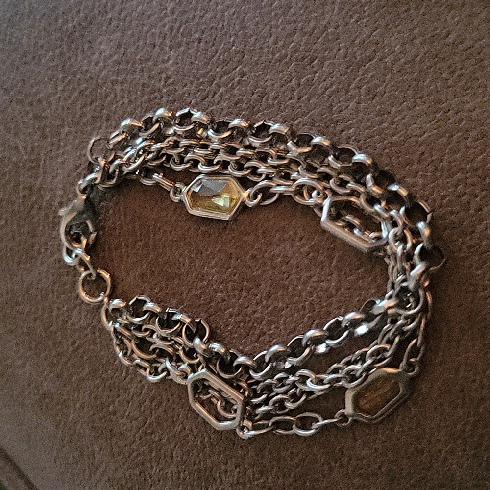 Silver 4 chain bracelet